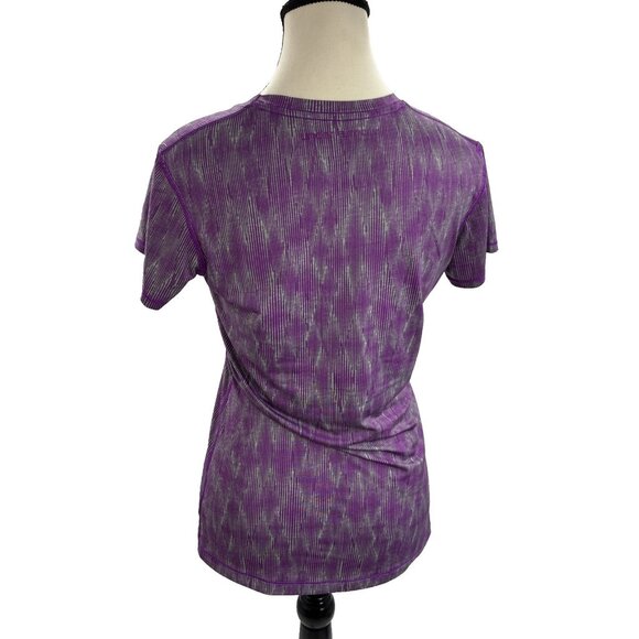 Under Armour Womens S Purple HeatGear Fitted Athletic Tee Training Top - Picture 4 of 6